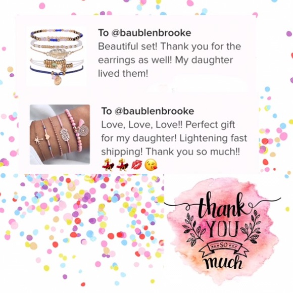 Pearl / Leaf / Beaded 4-PC Boho Bracelet Set - Picture 5 of 7